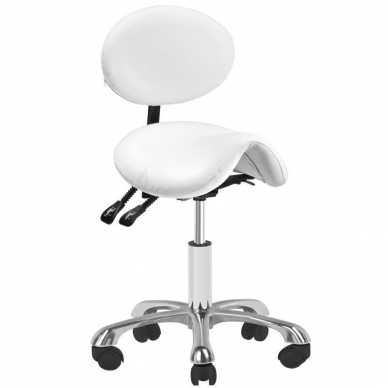 Kosmetologinė meistro kėdutė COSMETIC STOOL GIOVANNI WHITE