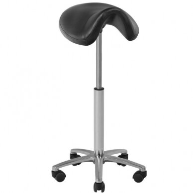 Kosmetologinė meistro kėdutė STOOL BEAUTY BLACK HIGH