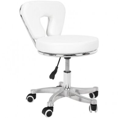 Kosmetologinė pedikiūro kėdutė BEAUTY STOOL PEDICURE WHITE 40-44CM 1