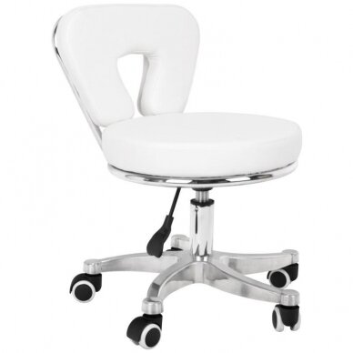 Pedicure beautician stool BEAUTY STOOL PEDICURE WHITE 40-44CM