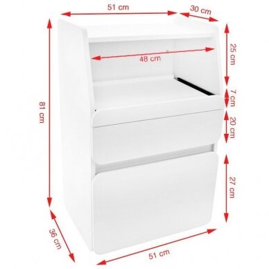 Kosmetoloģijas skapis AZZURO 970 WHITE 9