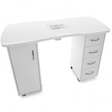 Manikiūro stalas su dulkių surinkėju CABINETS WHITE 3