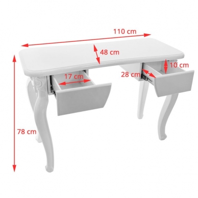 Cosmetics desk AZZURRO STYLISSIMO WHITE 4