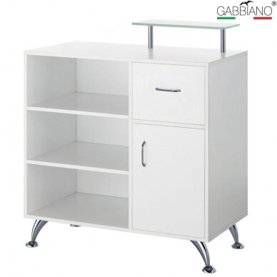 Recepcja GABBIANO RECEPTION DESK PETIT GLASS WHITE 1