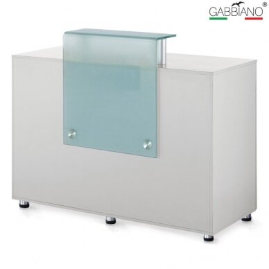 Reception desk GABBIANO RECEPTION DESK GLASS WHITE 1