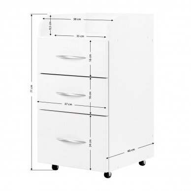 Cosmetology trolley KOMBI II WHITE 5