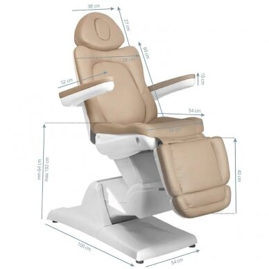 Cosmetology chair AZZURRO 870 ELECTRIC 3 MOTOR Cappuccino 12