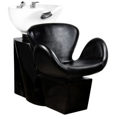 Myjnia fryzjerska GABBIANO PROFESSIONAL HAIRWASHER AMSTERDAM ROUND BLACK SEAT