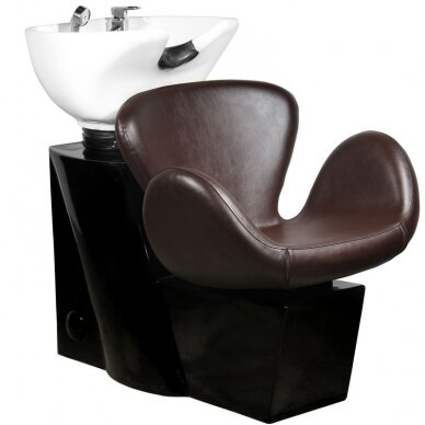 Juuksuri valamu GABBIANO PROFESSIONAL HAIRWASHER AMSTERDAM ROUND BROWN SEAT