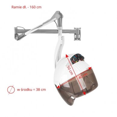 Stationärer Haartrockner Gabbiano Centurion DVI-303W 3 Speed Ionic White 5