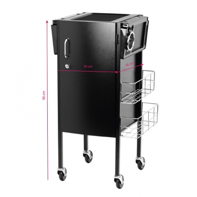 Hairdressing trolley GABBIANO HAIRDRESSER HELPER DELUXE 2 BLACK 4