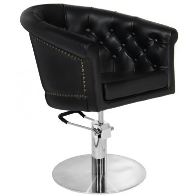 Krzesło fryzjerskie GABBIANO HAIRDRESSING CHAIR LONDON BLACK