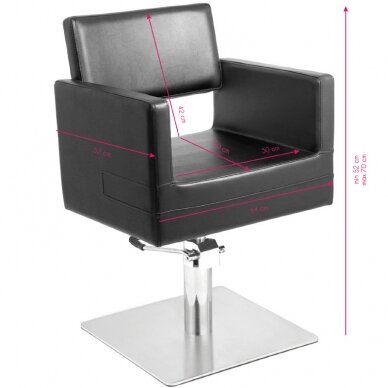 Frizieru krēsls GABBIANO HAIRDRESSING CHAIR SOFIA PROFESSIONAL BLACK 1