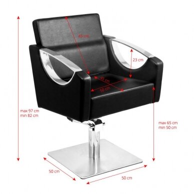 Парикмахерское кресло GABBIANO HAIRDRESSING CHAIR TALLINN PROFESSIONAL BLACK 2