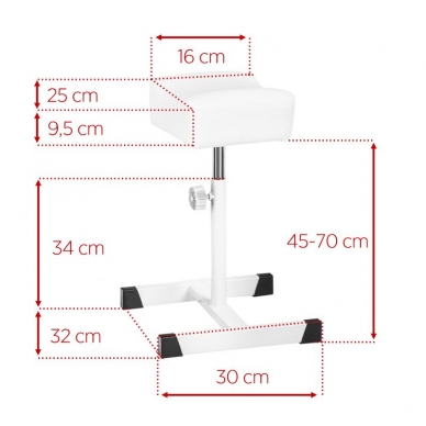 Jalatugi pediküüri jaoks PEDICURE FOOTREST WHITE 3