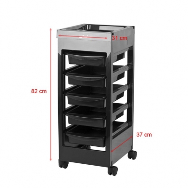 Meistrikäru GABBIANO HAIRDRESSER HELPER 6 BLACK 1