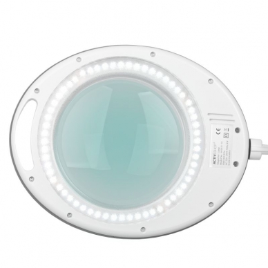 Kosmetologinė LED lempa su lupa ir stovu ELEGANTE 60LED 5D 8W 5