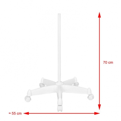 Kosmetologin LED-valaisin suurennuslasilla ja jalustalla GLOW MOONLIGHT 5D/6 10W WHITE 5