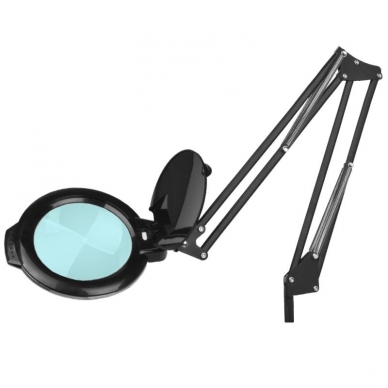 Cosmetology LED lamp with magnifier and stand GLOW MOONLIGHT 5D/6 10W BLACK 1