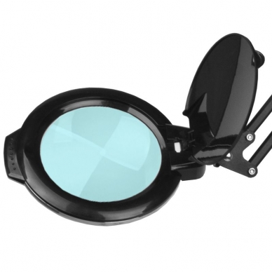 Kosmetoloģijas LED lampa ar lupu un statīvu GLOW MOONLIGHT 5D/6 10W BLACK 2