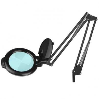 Cosmetology LED lamp with magnifier and stand GLOW 5D 8W BLACK 1