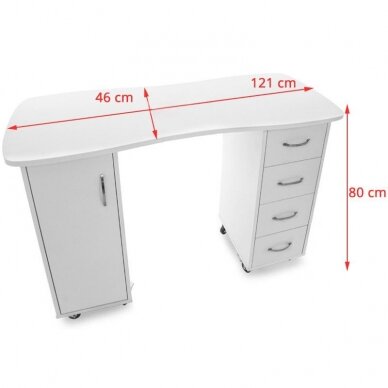 Kosmeetiku laud CABINETS WHITE 5