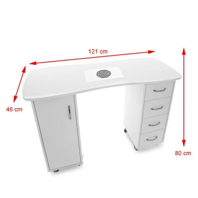 Manicure table with dust collector CABINETS 2 DESK 8