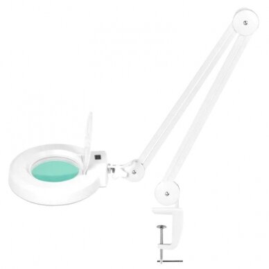 Kosmetische LED-Lampe mit Lupe 5D 12W WHITE (am Tisch befestigt)