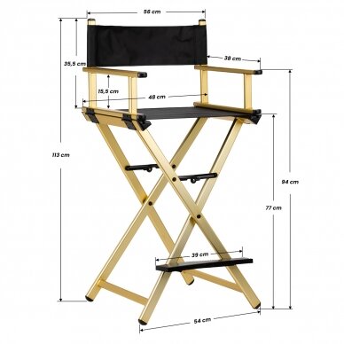 Make-up chair MAKE-UP CHAIR ALU GOLD 8