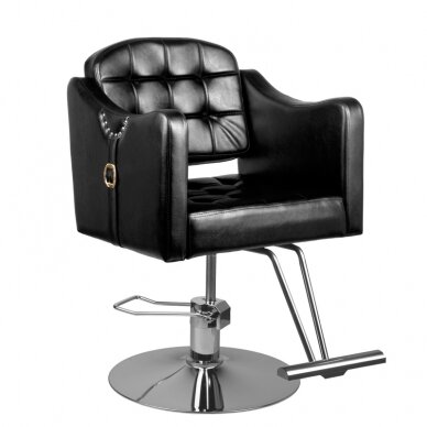 Friseurstuhl HAIR SYSTEM HAIRDRESSING CHAIR 0-90 BLACK