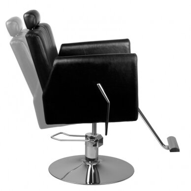 Krzesło barberski HAIR SYSTEM HAIRDRESSING CHAIR 0-179 BLACK 1