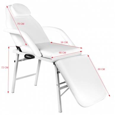 Salokāms kosmetoloģijas krēsls FOLDING CHAIR WHITE 5