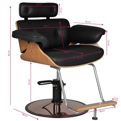 Hairdressing chair HAIRDRESSING CHAIR FLORENCE BELLA BLACK 4