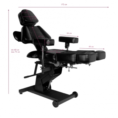Кресло для тату PRO INK ELECTRIC (Black) 9