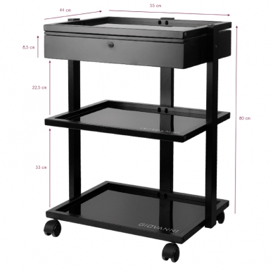 Cosmetology trolley TATTOO 2 BLACK 4