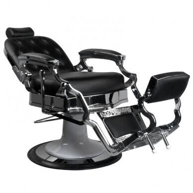 Fotel barberski Barber Chair Gabbiano Ernesto Black 2