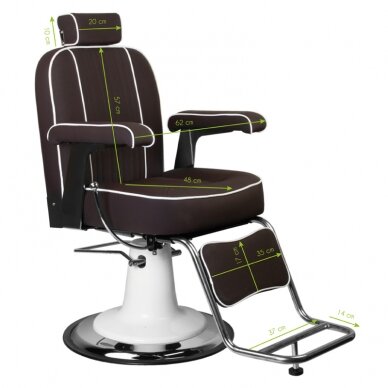 Hairdressing chair GABBIANO BARBER CHAIR AMADEO BROWN 6