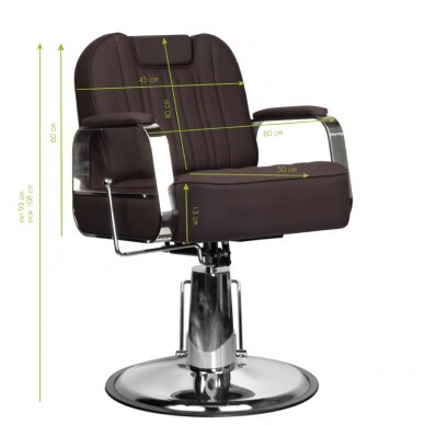 Hairdressing chair HAIRDRESSING CHAIR BARBER RUFO BROWN 8