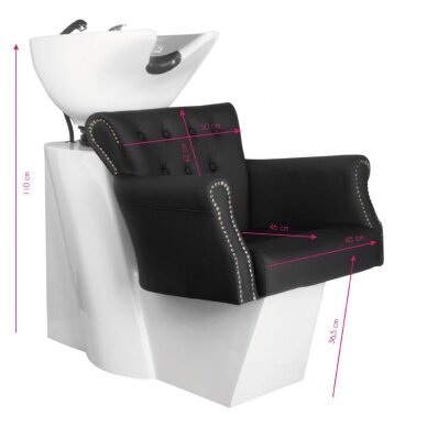 Мойка парикмахерская GABBIANO PROFESSIONAL HAIRWASHER BERLIN VALHALA BLACK 8