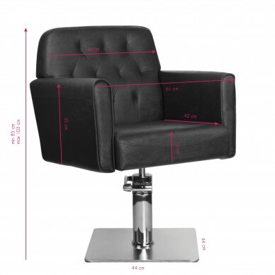 Парикмахерское кресло GABBIANO HAIRDRESSING CHAIR HAMBURG BLACK 6