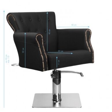 Kampaamotuoli HAIRDRESSING CHAIR VALHALA BERLIN BLACK 6