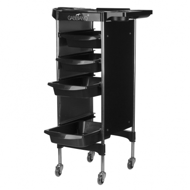 Hairdressing trolley GABBIANO HAIRDRESSER HELPER 4 BLACK 1