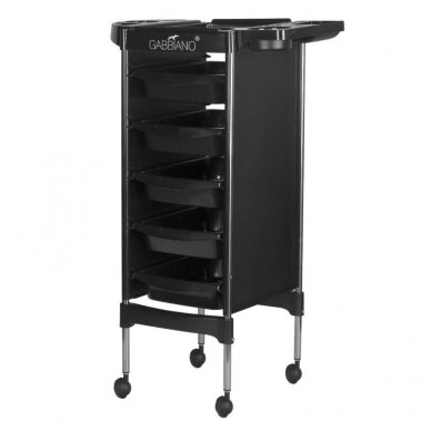 Hairdressing trolley GABBIANO HAIRDRESSER HELPER FX11-5 BLACK