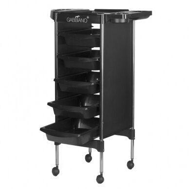 Hairdressing trolley GABBIANO HAIRDRESSER HELPER FX11-5 BLACK 2