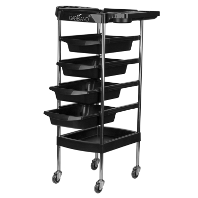 Kampaamokärry GABBIANO HAIRDRESSER HELPER 7 BLACK (1) 2