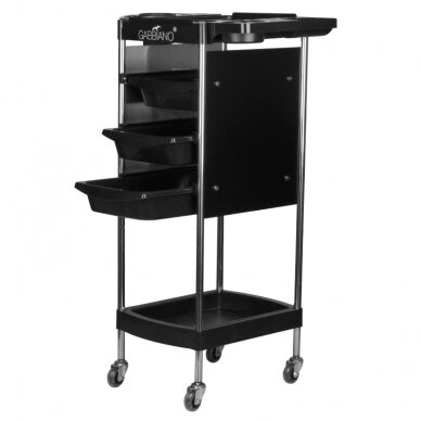 Hairdressing trolley GABBIANO HAIRDRESSER HELPER FX12 BLACK 1