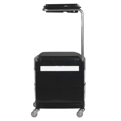 Cosmetology trolley - footrest for pedicure HELPER PLUS PEDICURE STOOL 2 BLACK/WHITE 4