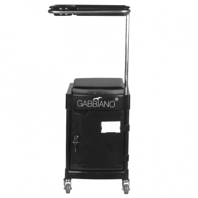 Cosmetology trolley - footrest for pedicure HELPER EXT PEDICURE STOOL BLACK 2