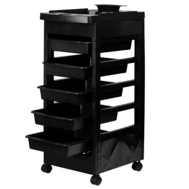 Hairdressing trolley HAIRDRESSER HELPER PRACTIC BLACK 1