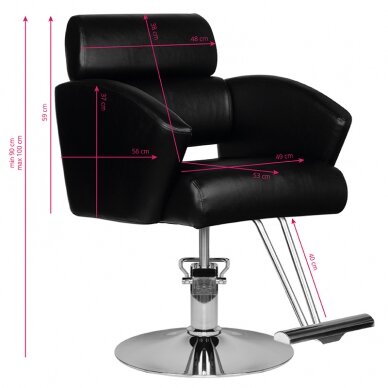 Friseurstuhl HAIRDRESSING CHAIR STAR BLACK 5